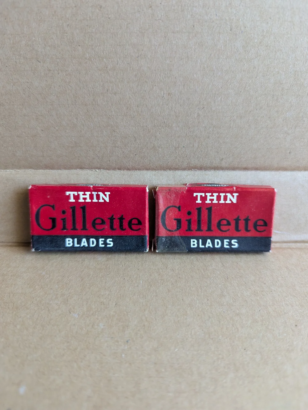 Vintage Gillette Thin Razor Blades 2 Packs New Original Package
